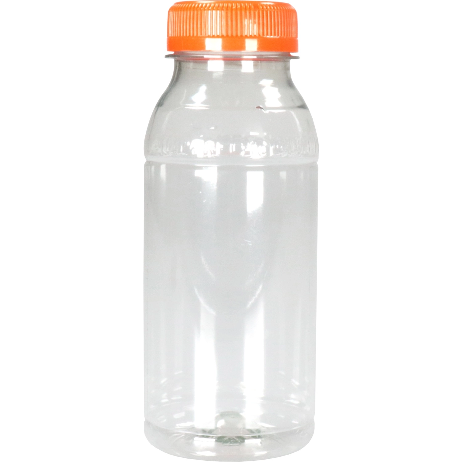 Een Fles, petfles, Gerecycled PET, met vaste dop, 250ml, transparant/oranje 210 ST koop je bij Supplierz BV